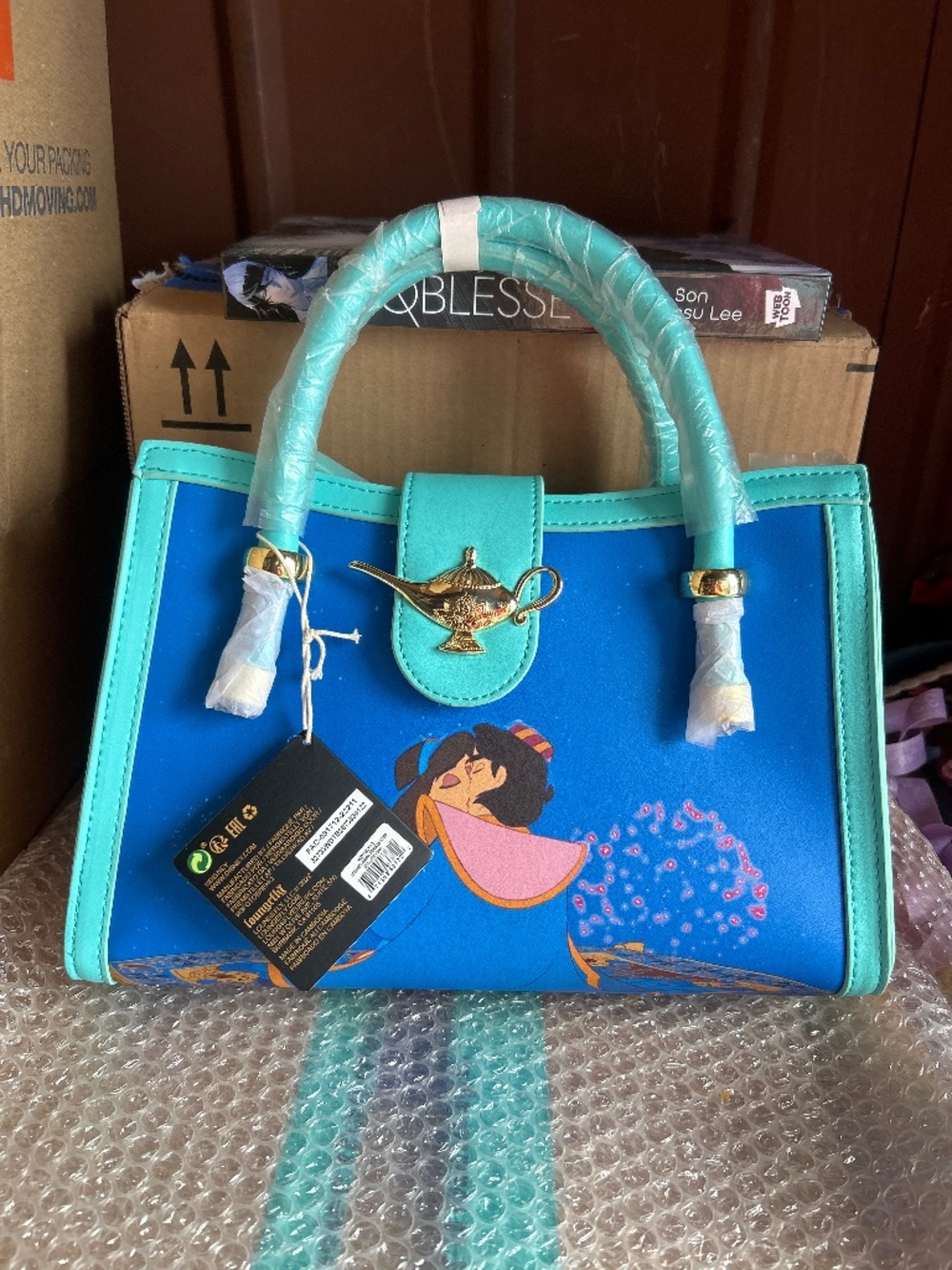 Loungefly Disney Aladdin Scenes Crossbody Bag Jasmine Genie